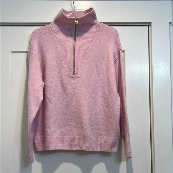 J.CREW pink half zip sweater size small. In perfect condition! - Picture 1 of 8